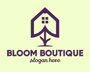 Flower House Outline logo