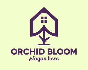 Flower House Outline logo