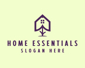 Flower Home Outline logo design