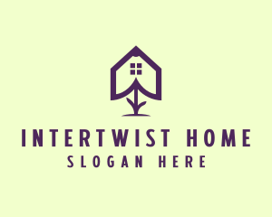 Flower Home Outline logo design