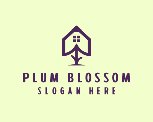 Flower Home Outline logo design