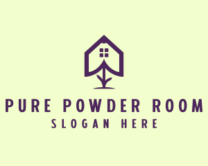 Flower Home Outline logo design