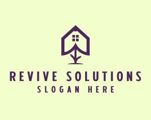 Flower Home Outline logo design