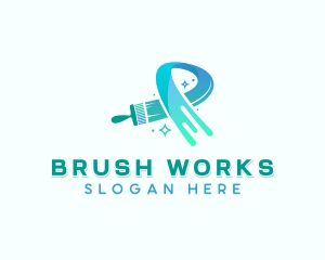 Paint Brush  Refurbish logo design