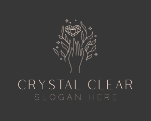 Crystal Heart Jeweler logo design