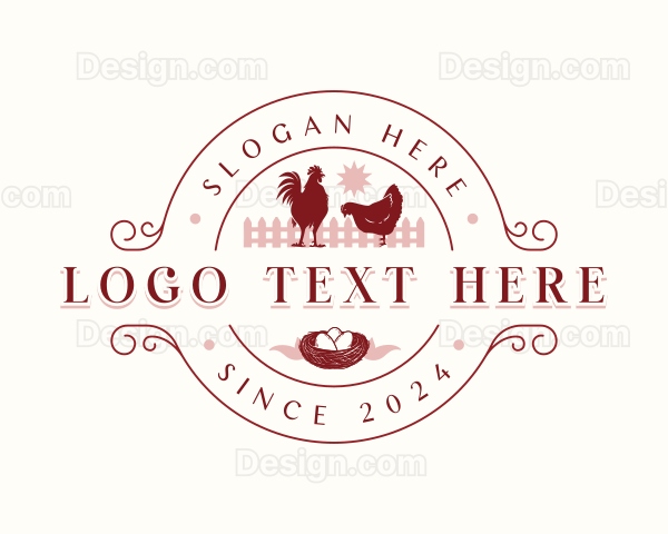 Chicken Poultry Farm Logo