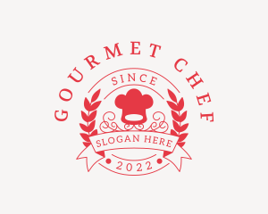 Gourmet Toque Wreath  logo design