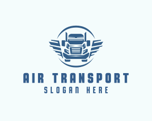 Wings Trucking Cargo Shipping logo design