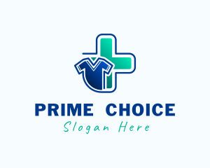 Medical Scrub Suit Cross logo design