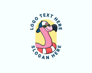 Summer Beach Flamingo logo