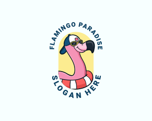 Summer Beach Flamingo logo