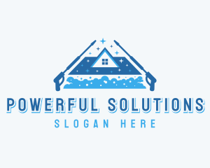 Pressure Wash House Sanitation logo design