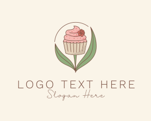 Sweet Cupcake Flower logo