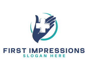 Medical Hand Cross logo design