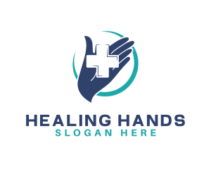 Medical Hand Cross logo design