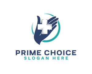 Medical Hand Cross logo design