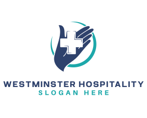 Medical Hand Cross logo design