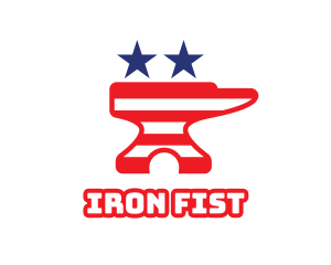 Iron Anvil Patriotic logo design