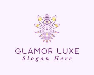 Glamorous Violet Peacock logo design