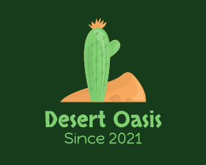 Desert Cactus Plant logo design