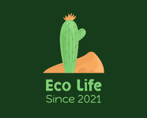 Desert Cactus Plant logo design