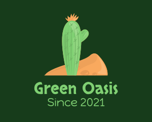 Desert Cactus Plant logo design
