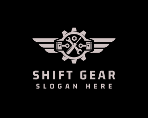 Repair Gear Wings logo design