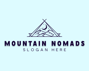 Night Mountain Camping  logo design