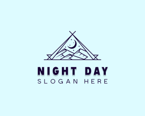 Night Mountain Camping  logo design