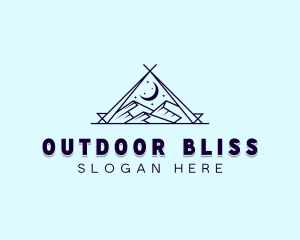 Night Mountain Camping  logo design