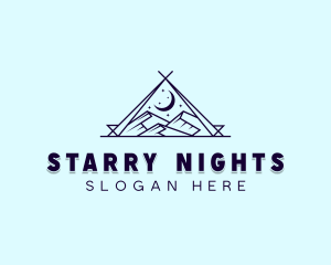 Night Mountain Camping  logo design