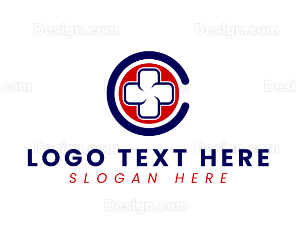 Medical Cross Letter C Logo