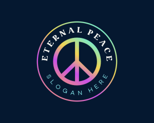 Peace Sign Symbol logo design