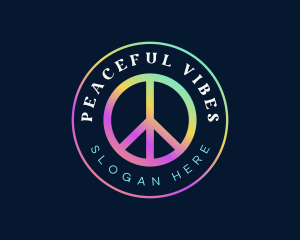 Peace Sign Symbol logo design
