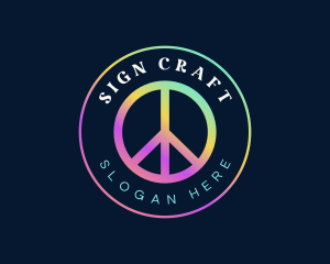 Peace Sign Symbol logo