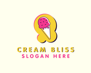 Ice Cream Cone Dessert logo design