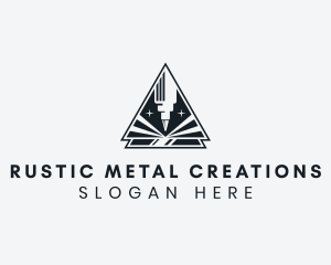 Laser CNC Metalwork logo design