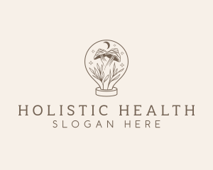 Holistic Natural Mushroom  logo design