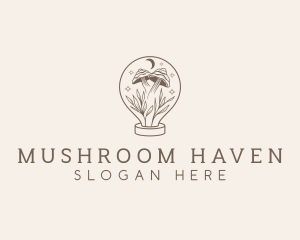 Holistic Natural Mushroom  logo design