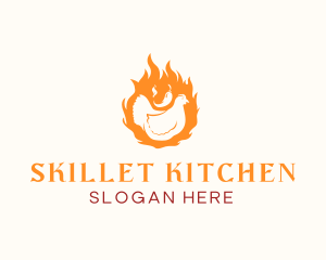 Fire Chili Pepper Chicken logo design