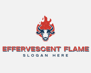 Flaming Bull Bistro logo design