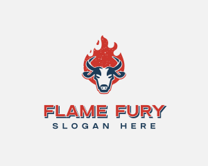 Flaming Bull Bistro logo design