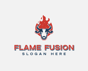 Flaming Bull Bistro logo design