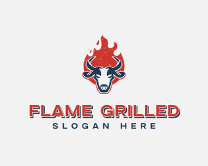 Flaming Bull Bistro logo design