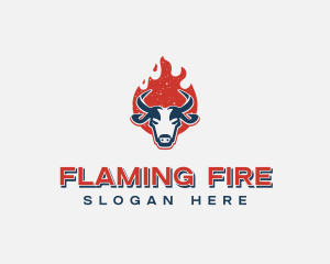 Flaming Bull Bistro logo design