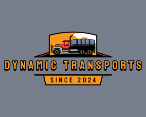 Truck Moving Cargo logo design