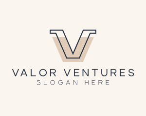 Generic Marketing Letter V Company logo design