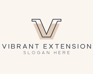 Generic Marketing Letter V Company logo design