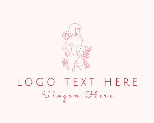 Rose Woman Body Logo