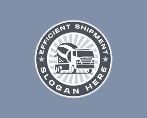 Concrete Truck Vehicle logo design